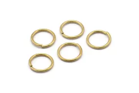 12mm Jump Ring - 100 Raw Brass Jump Ring (12x1.2mm) A0373