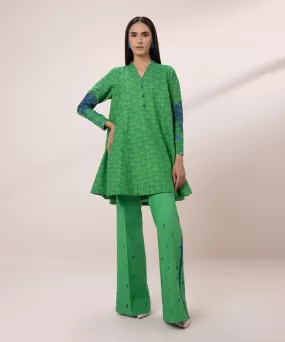 2 Piece - Embroidered Jacquard Suit