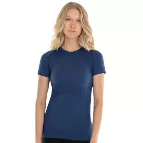 Anique Short Sleeve Crew Shirt in Blueberry - Women's Medium (8)