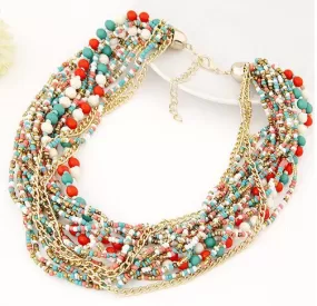 Bohemian Multilayer Beads Vintage Retro Tribal Necklace