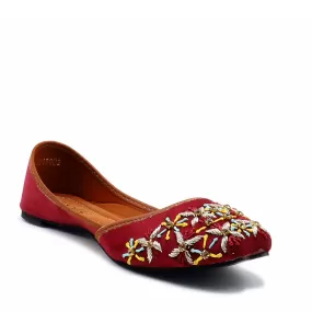 Maroon Ethnic Khussa L00940002