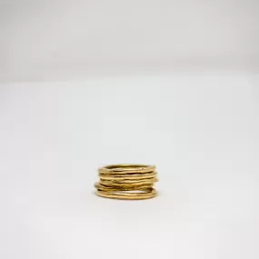 Organic Brass Stacking Rings