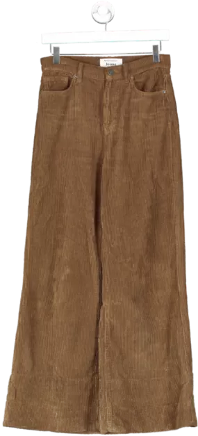 Reformation Brown Wide Leg Chorduroy Trousers W25