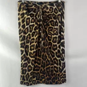 RobertoCavalli Animal Print Drape Tie Front Skirt