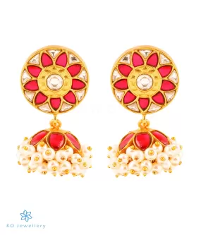 The Ankush Silver Kundan Jhumkas