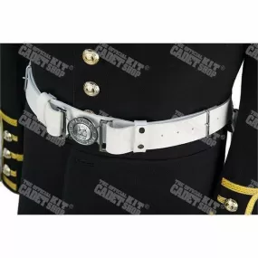 White, Gloss finish PVC Ceremonial Belt, 1 ” wide